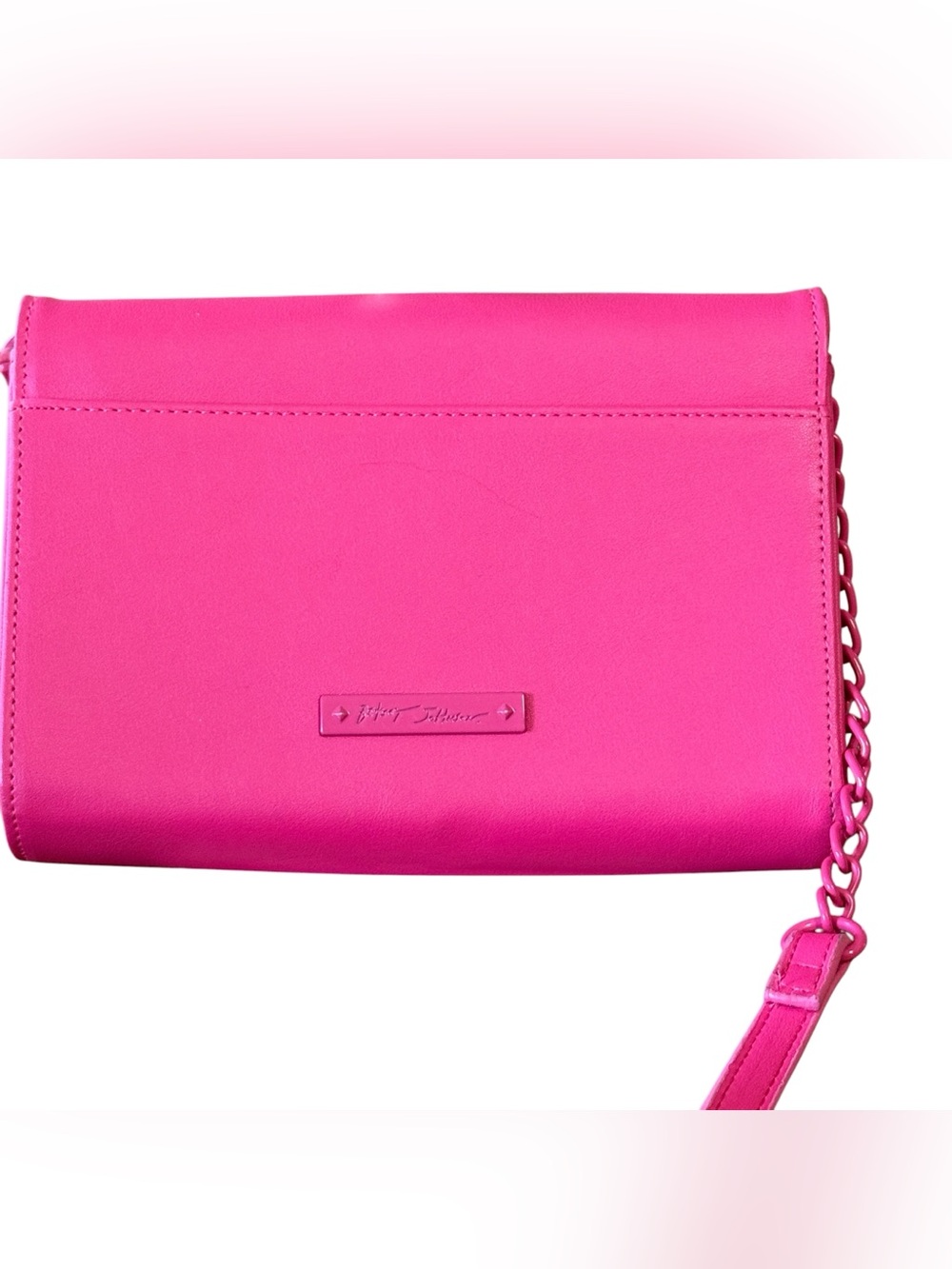 Betsey Johnson XOSYBIL Studded Skull Crossbody Front Flap Matching Chain Strap - Picture 3 of 11